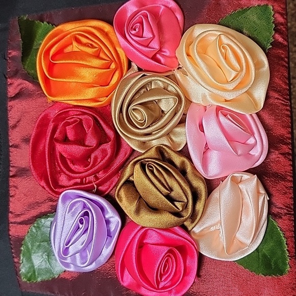 Rose applique handle bag - Picture 2 of 5